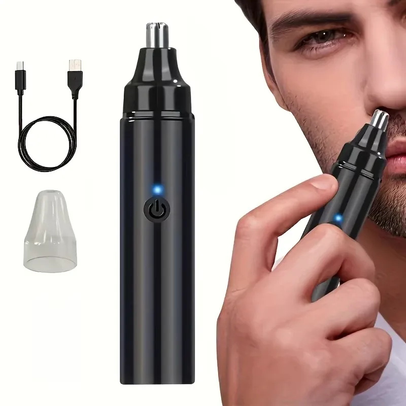 Tondeuse électrique portable pour oreilles et nez, rechargeable par USB, indolore, pour hommes et femmes, lavable - Image 1