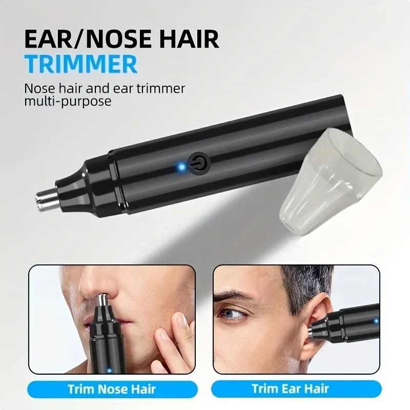 Tondeuse électrique portable pour oreilles et nez, rechargeable par USB, indolore, pour hommes et femmes, lavable 6