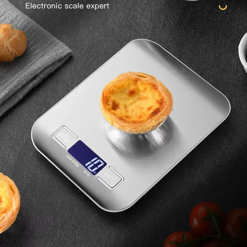 Balance alimentaire numérique multifonction 5 kg / 1 g, écran LCD, acier inoxydable étanche 3