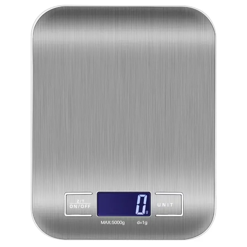 Balance alimentaire numérique multifonction 5 kg / 1 g, écran LCD, acier inoxydable étanche 5