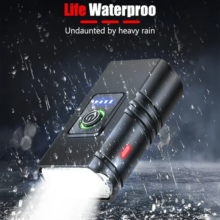 Lampe avant de vélo LED T6 rechargeable par USB, 1000 lumens, pour VTT et vélo de route, phare cyclisme compact 5