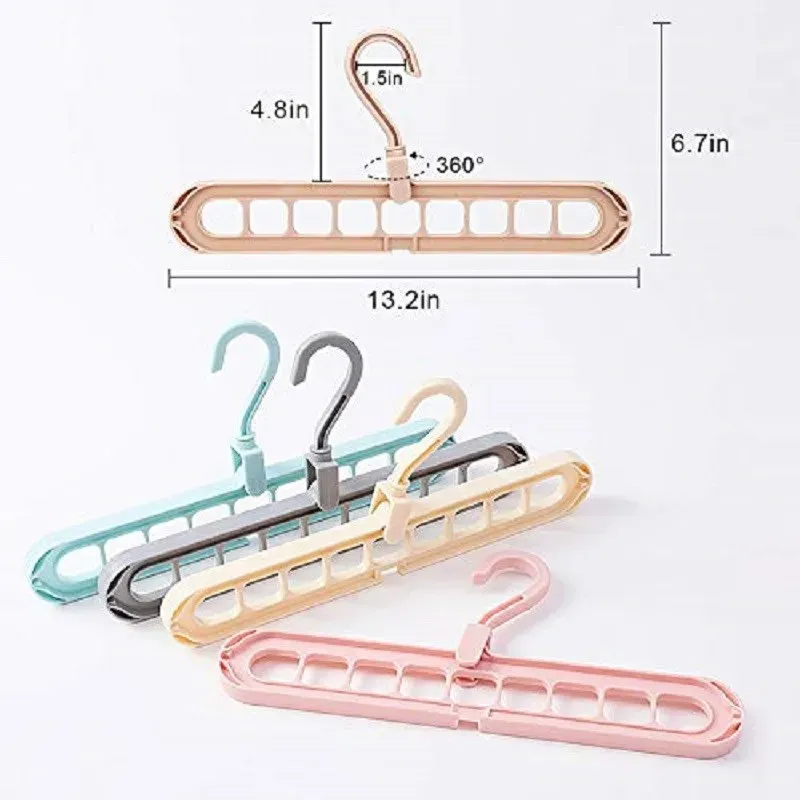 Lot de 3 cintres magiques gain de place, organisateur de placard intelligent, cintres en cascade pour vêtements, cintres premium pour chemises, pantalons et robes 6