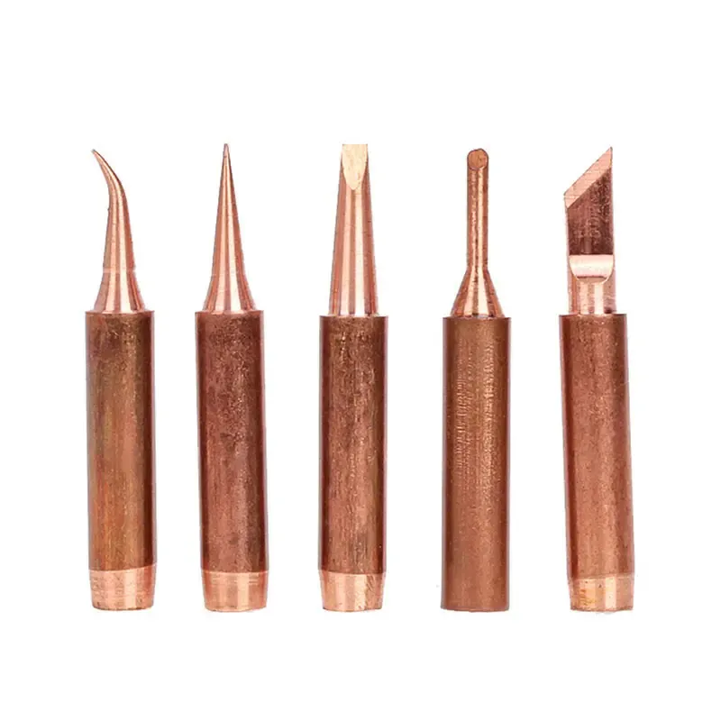 Panne de fer à souder en cuivre pur 900M-T, lot de 5, pointes sans plomb, tête de soudage, outils de soudage BGA, fer à marquer - Image 1
