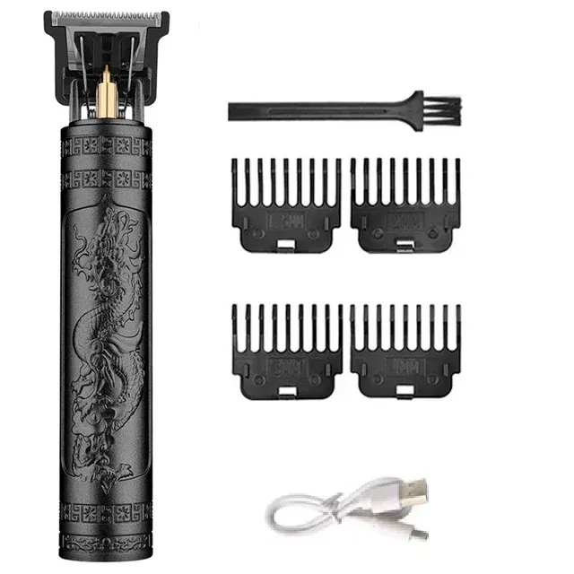 Tondeuse à cheveux électrique T9 portable, rechargeable par USB, lame en acier inoxydable, rasoir à écartement nul, cadeau pour homme 17