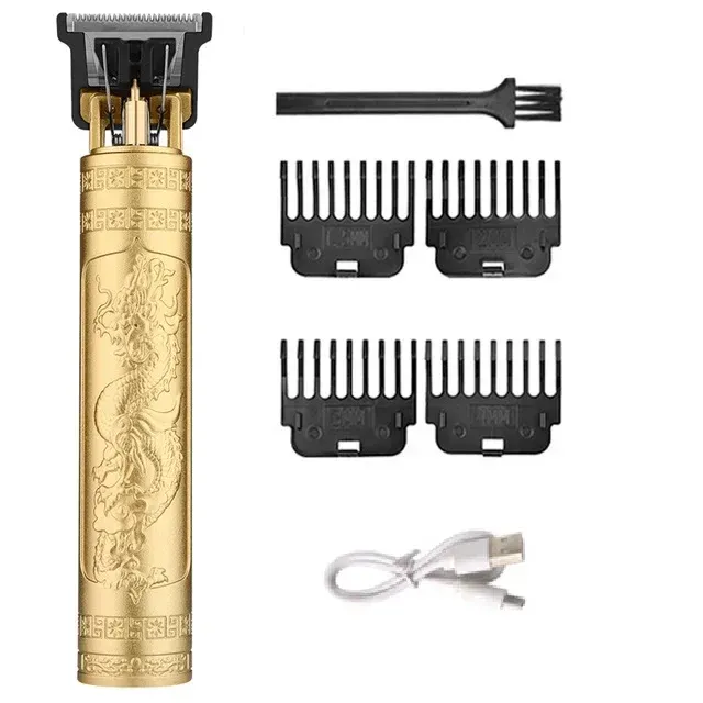 Tondeuse à cheveux électrique T9 portable, rechargeable par USB, lame en acier inoxydable, rasoir à écartement nul, cadeau pour homme 7