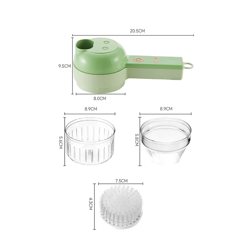 Ensemble coupe-légumes électrique 4 en 1 sans fil et portatif 6