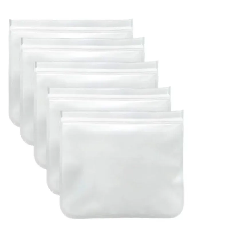 Sac de conservation alimentaire en silicone, réutilisable, à fermeture zippée, étanche, pour la cuisine 6