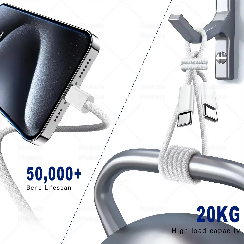 Câble USB-C pour Apple iPhone 17 Pro Max, charge rapide PD 60 W, compatible Huawei, Xiaomi et Samsung, câble tressé 3