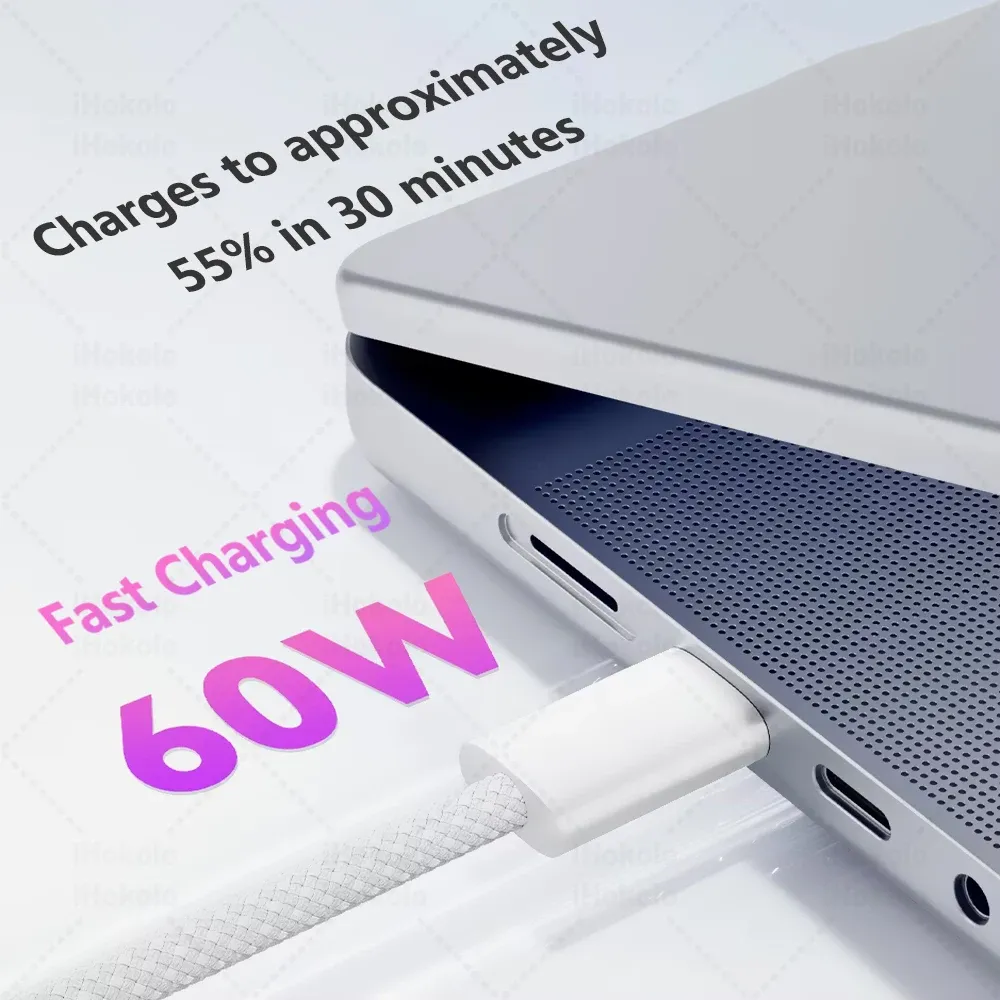 Câble USB-C pour Apple iPhone 17 Pro Max, charge rapide PD 60 W, compatible Huawei, Xiaomi et Samsung, câble tressé 5