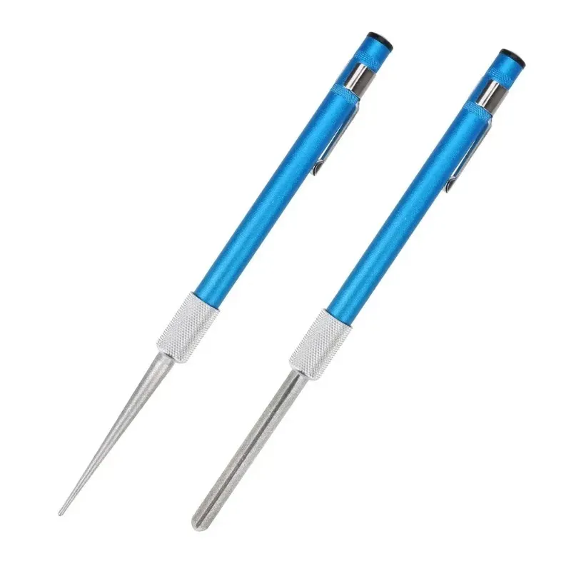 Aiguiseur de couteau stylo diamanté – Affûteur monobloc pour couteaux de pêche et couteaux à crochet, en acier au carbone, avec pierre à aiguiser à revêtement diamant 3