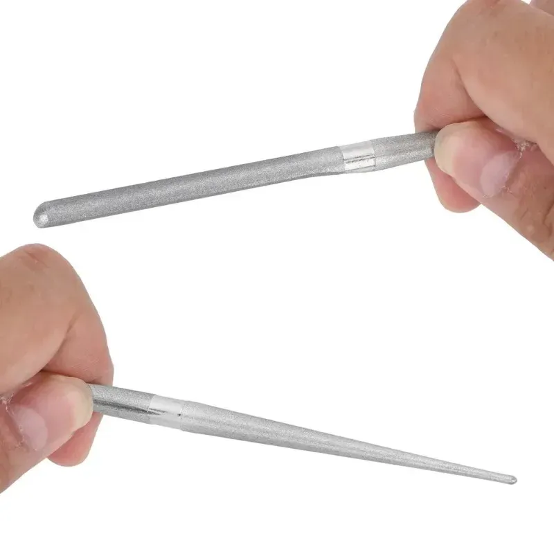 Aiguiseur de couteau stylo diamanté – Affûteur monobloc pour couteaux de pêche et couteaux à crochet, en acier au carbone, avec pierre à aiguiser à revêtement diamant 2