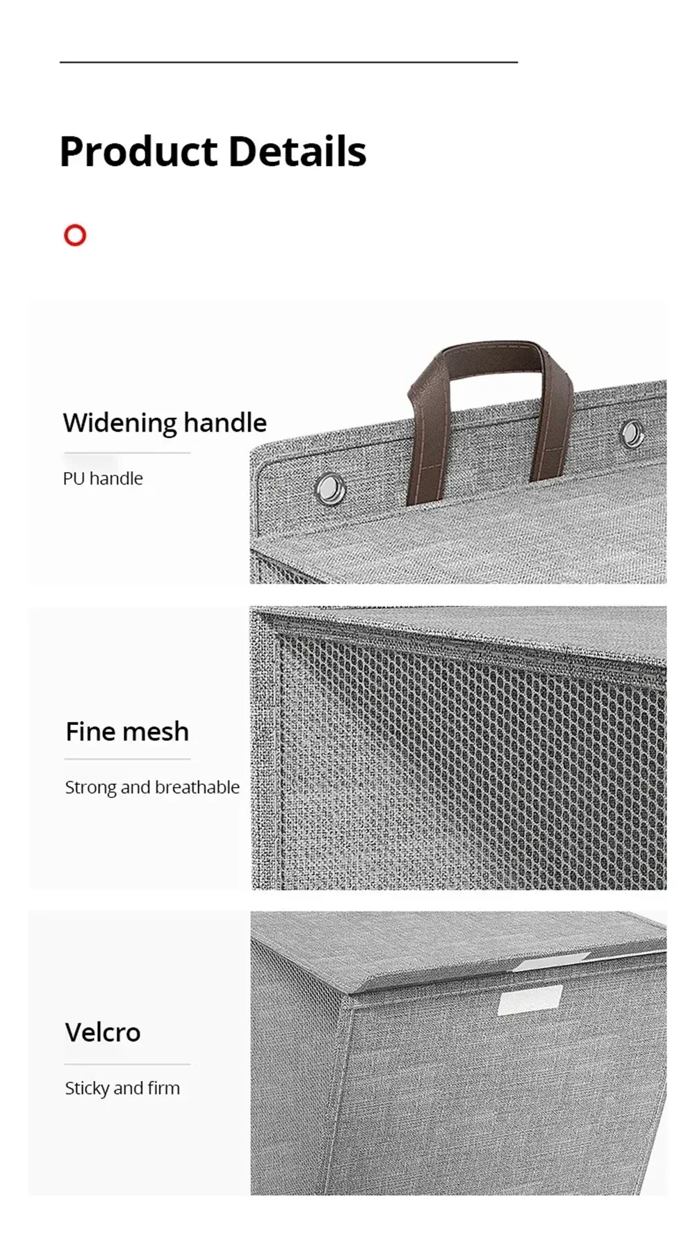 Panier à linge adhésif pliable, finition soignée