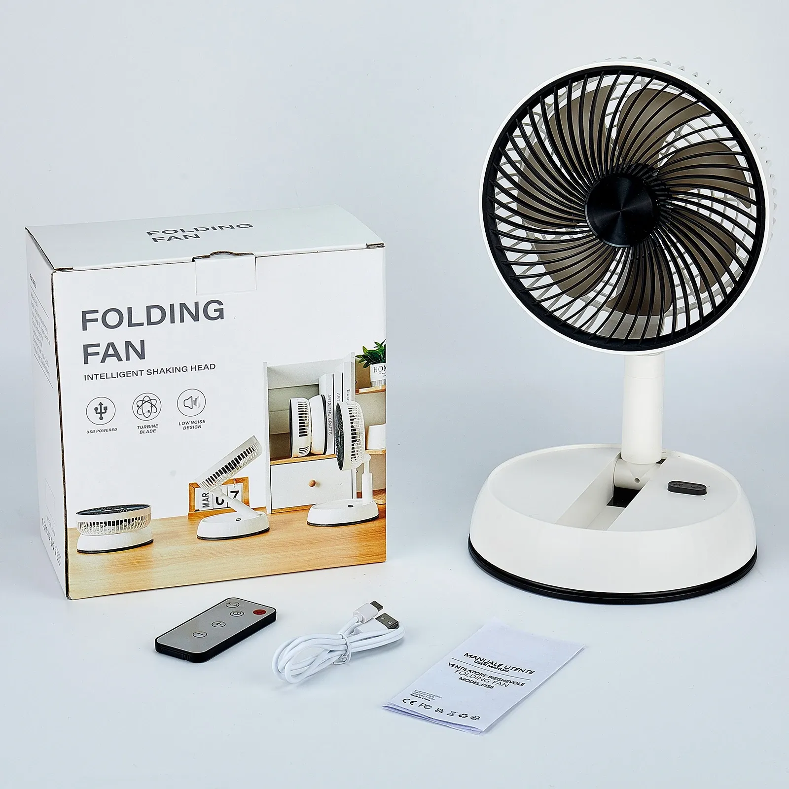 Détail du ventilateur rechargeable