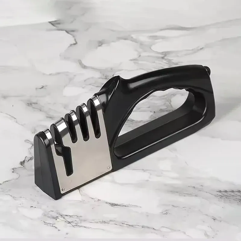 Affûteur de couteaux de cuisine multifonctionnel à 4 segments, portable, avec base antidérapante 7