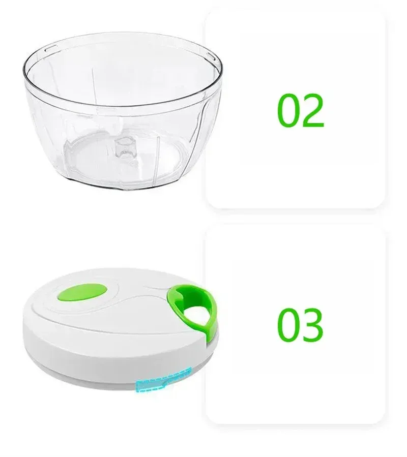 Découpe de légumes avec le coupe-ail