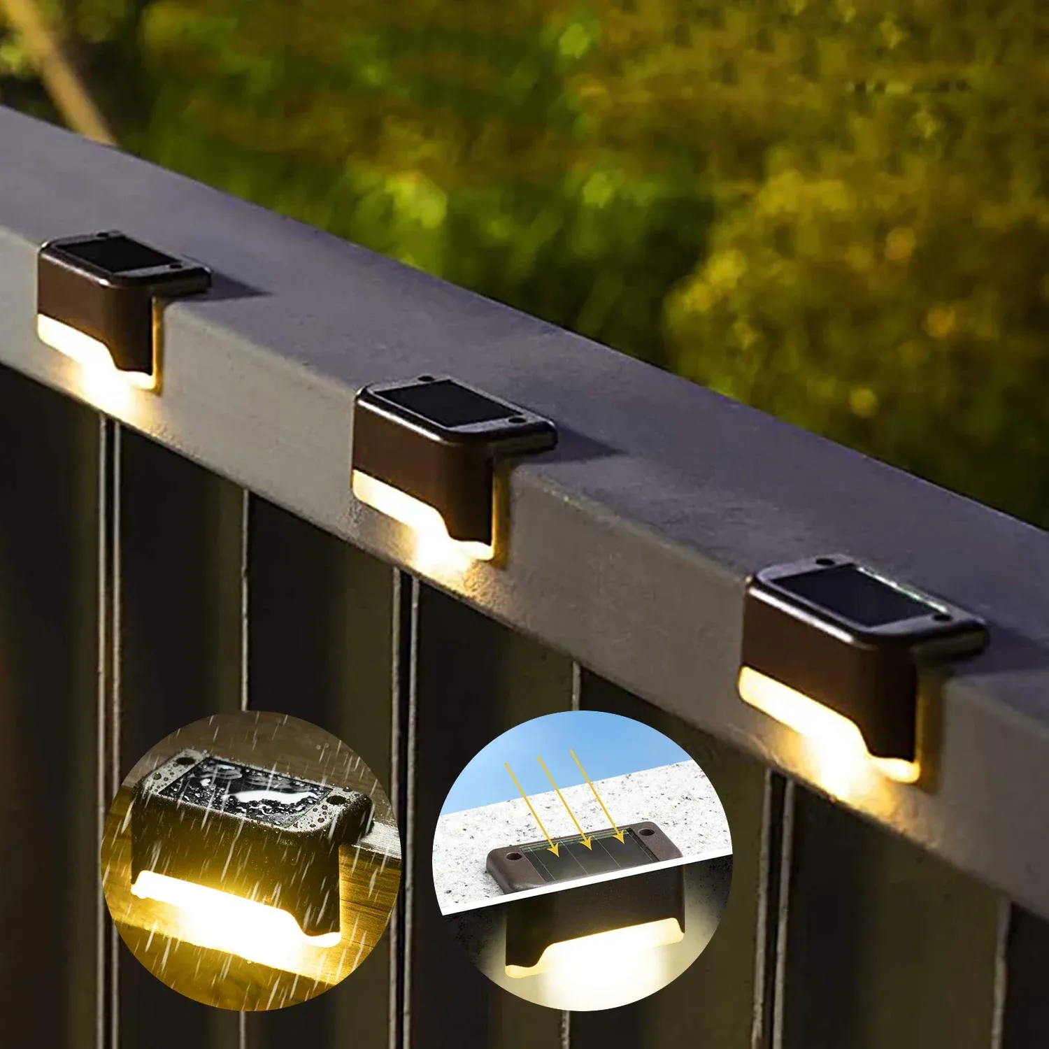 Lampe solaire LED pour extérieur, lot de 1, 4, 8 ou 12 pièces, étanche, éclairage de jardin, pont, escalier, terrasse et patio