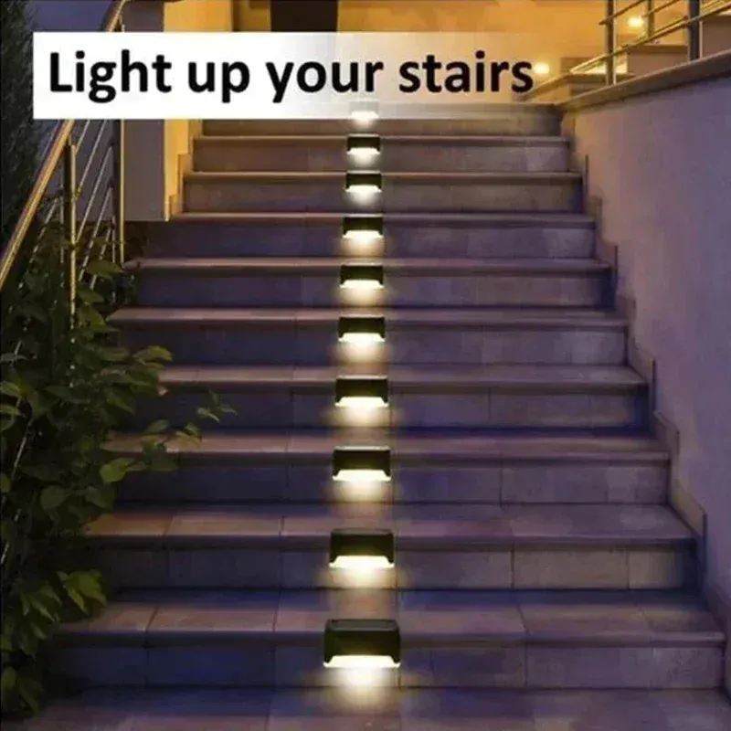 Lampe solaire LED pour extérieur, lot de 1, 4, 8 ou 12 pièces, étanche, éclairage de jardin, pont, escalier, terrasse et patio 3