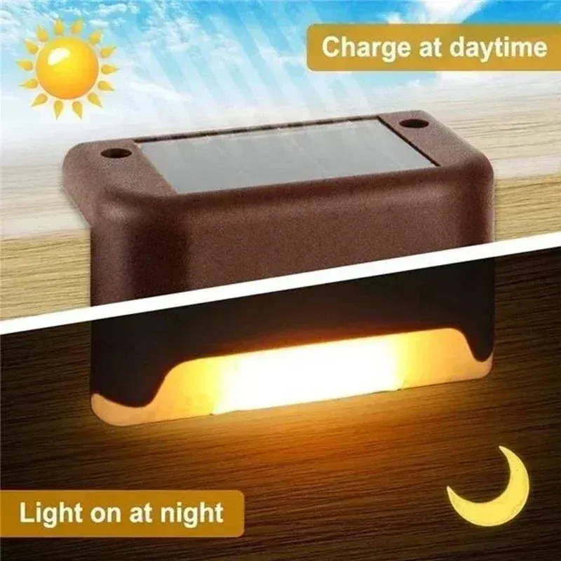 Lampe solaire LED pour extérieur, lot de 1, 4, 8 ou 12 pièces, étanche, éclairage de jardin, pont, escalier, terrasse et patio 5