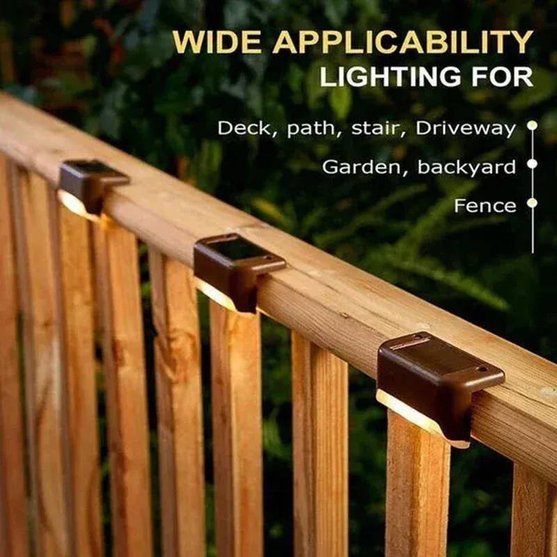 Éclairage d'un escalier extérieur avec lampes solaires