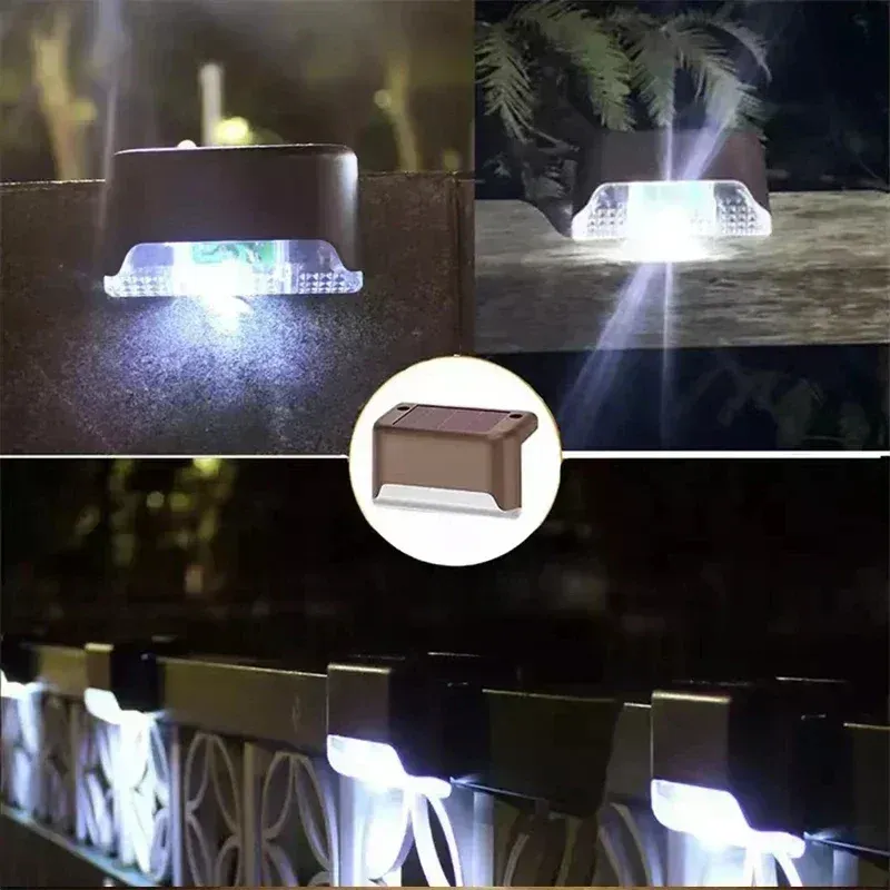 Lampe solaire LED pour extérieur, lot de 1, 4, 8 ou 12 pièces, étanche, éclairage de jardin, pont, escalier, terrasse et patio 9