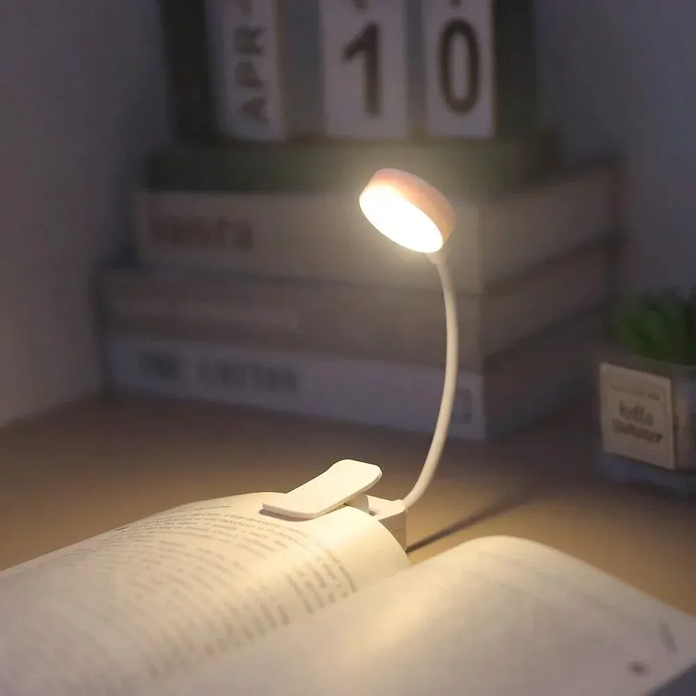 Mini lampe de lecture LED à pince, lampe de bureau à 3 modes d'éclairage réglables, protection des yeux, idéale pour les voyages, la chambre et la lecture 2