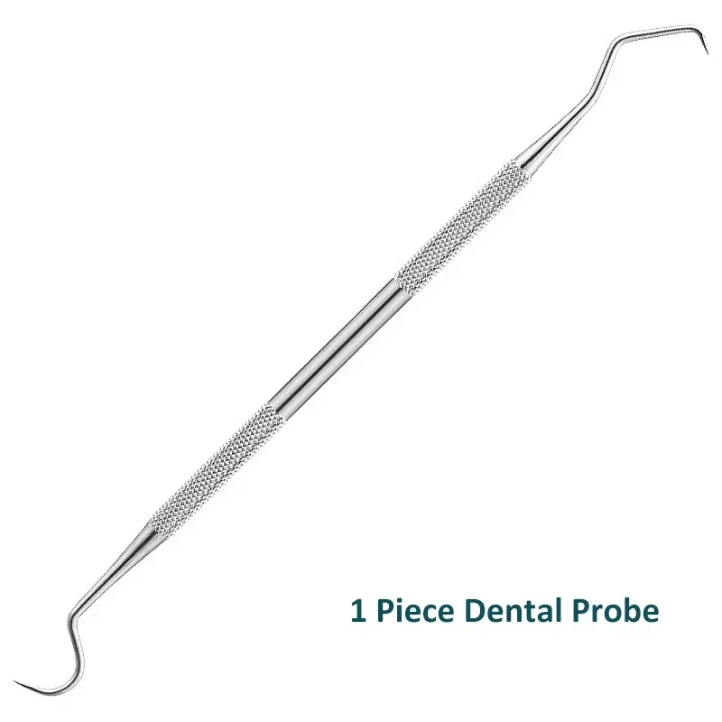 Grattoir dentaire à double embout en acier inoxydable avec sonde parodontale 7