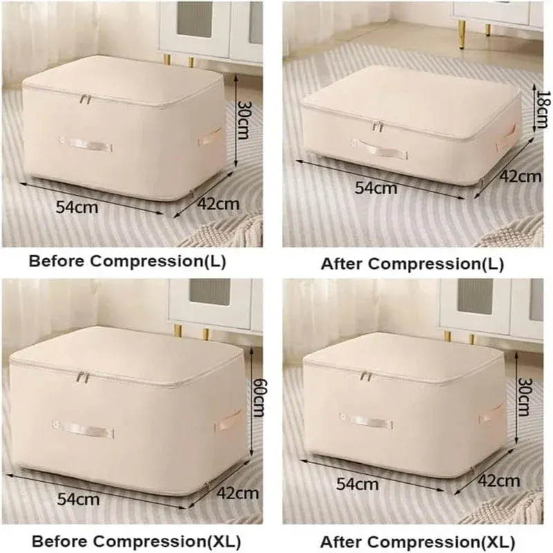 Sac de rangement compressible anti-poussière, grande capacité et résistant à l'humidité, pour vêtements, couettes et organisation 5
