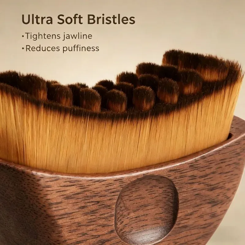 Brosse de massage faciale Guasha, finition soignée