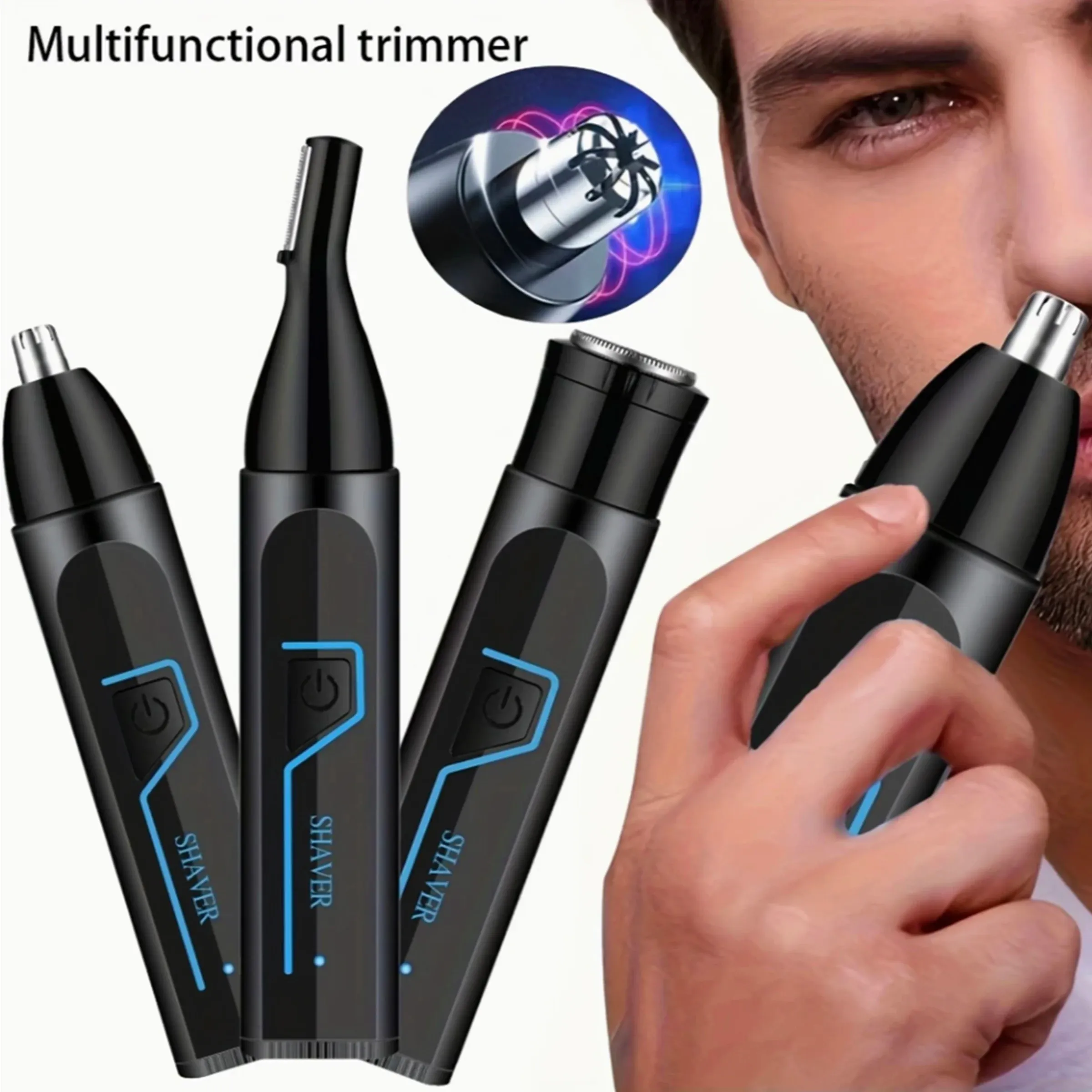 Épilateur électrique 3 en 1 pour homme, rasoir barbe, corps et intime, épilation poitrine, aisselles et jambes - Image 1
