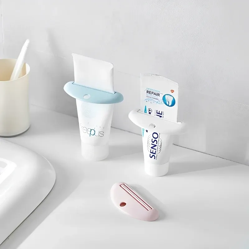 Pince multifonction pour tube de dentifrice et distributeur de nettoyant visage 3