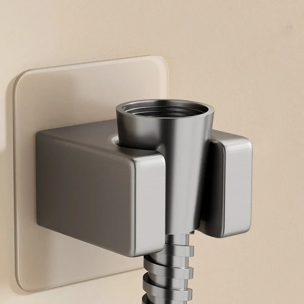 Support de pommeau de douche sans perçage, étanche, réglable, poli, à main, base de support de douche adhésive forte pour salle de bain 2