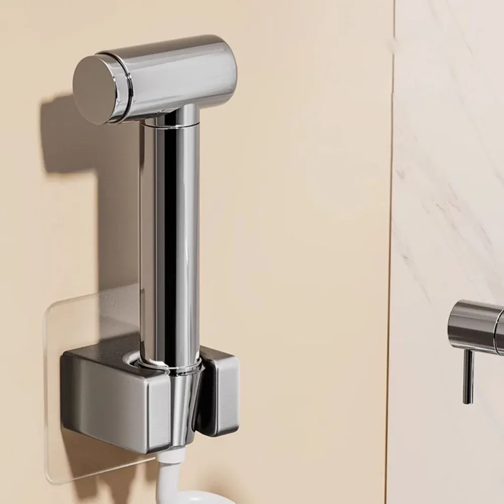 Support de pommeau de douche sans perçage, étanche, réglable, poli, à main, base de support de douche adhésive forte pour salle de bain 4