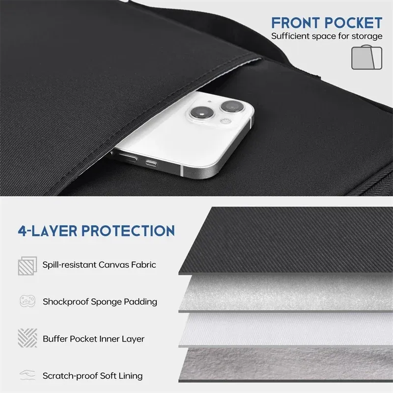 Housse de transport étanche avec poignée pour MacBook Neo 13 (2026), MacBook Air et MacBook Pro 12, 14, 15 et 16 pouces 2