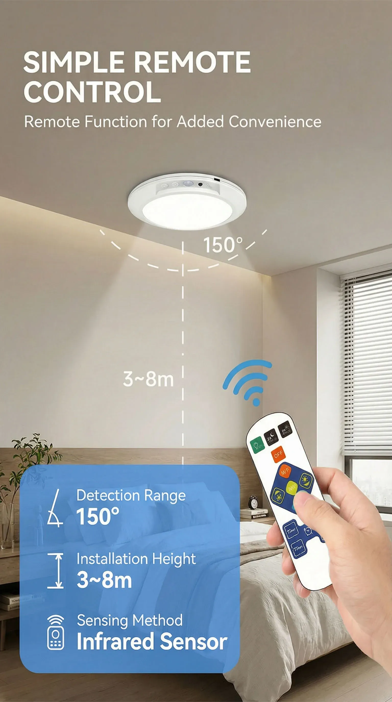Éclairage d'un couloir avec lampe à détecteur de mouvement
