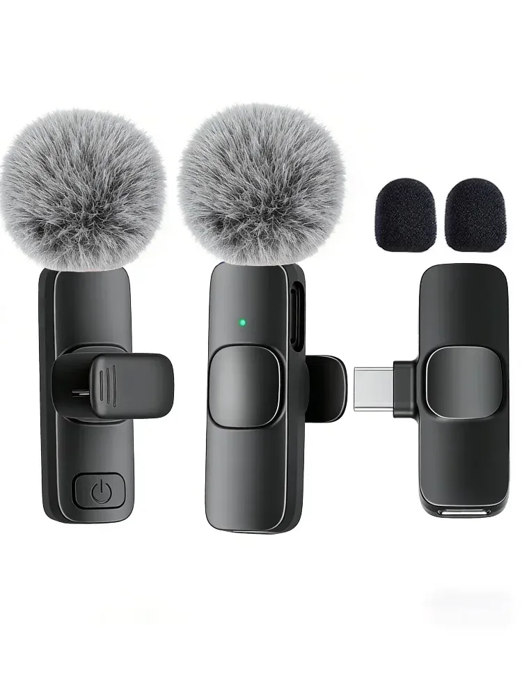 Microphone-cravate sans fil professionnel avec connecteur USB-C pour smartphones, ordinateurs et appareils photo, plug and play 7