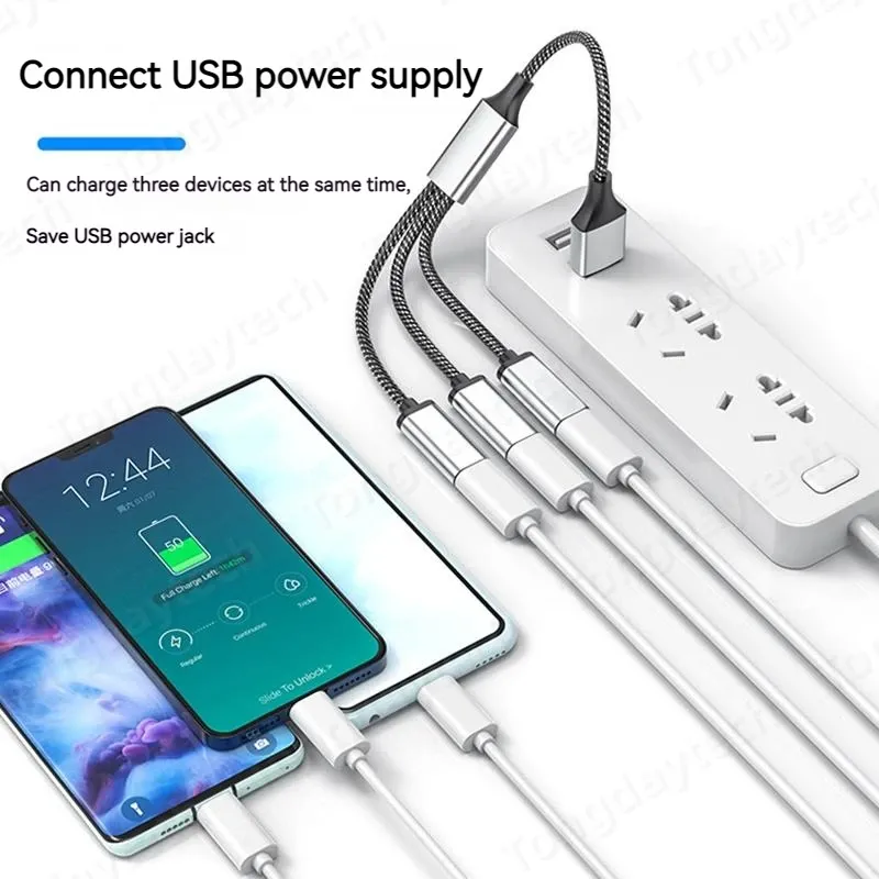 Hub USB multiport, 4 ports USB-C, répartiteur USB, transfert de données rapide, adaptateur OTG pour ordinateur portable Xiaomi, MacBook Pro et Air 2