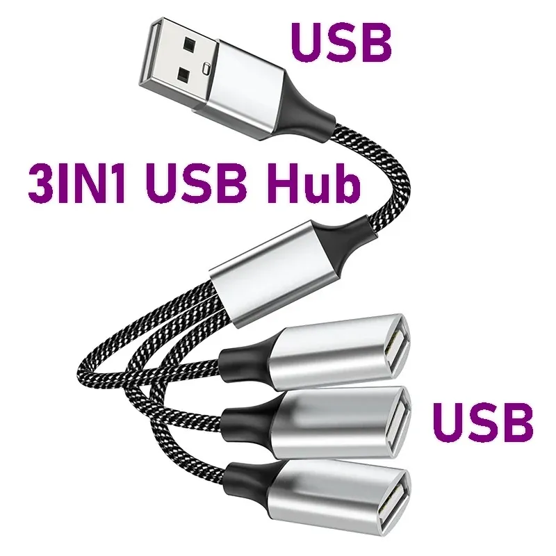 Hub USB multiport, 4 ports USB-C, répartiteur USB, transfert de données rapide, adaptateur OTG pour ordinateur portable Xiaomi, MacBook Pro et Air 9
