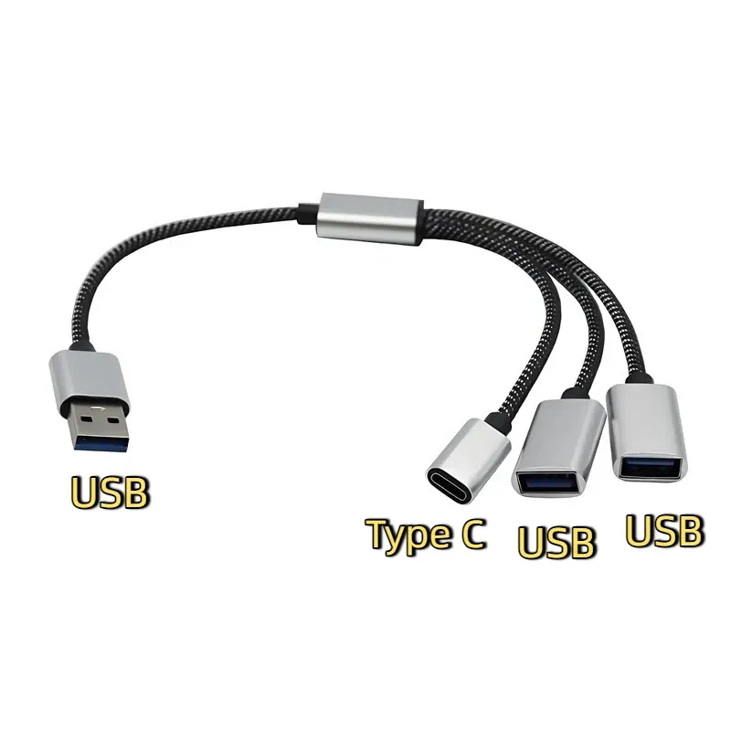 Hub USB multiport, 4 ports USB-C, répartiteur USB, transfert de données rapide, adaptateur OTG pour ordinateur portable Xiaomi, MacBook Pro et Air 7