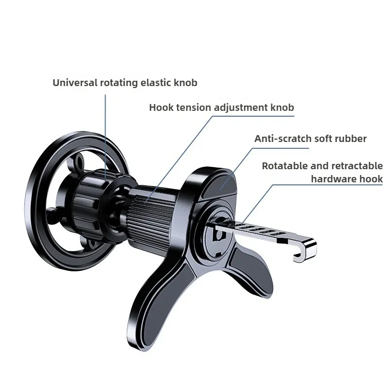 Support magnétique pour téléphone de voiture MagSafe pour iPhone 15, iPhone 14 et Samsung, Xiaomi 5