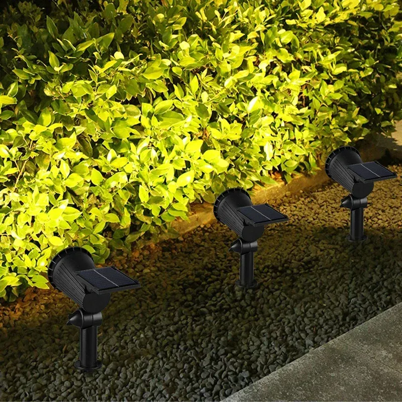 Lumière solaire de paysage à 9 LED, spot mural encastré orientable, étanche IP65, éclairage extérieur pour jardin, cour et allée, lot de 1 à 4 pièces 2