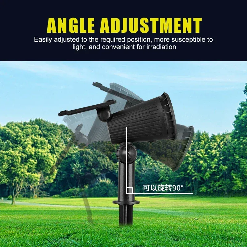 Lumière solaire de paysage à 9 LED, spot mural encastré orientable, étanche IP65, éclairage extérieur pour jardin, cour et allée, lot de 1 à 4 pièces 5