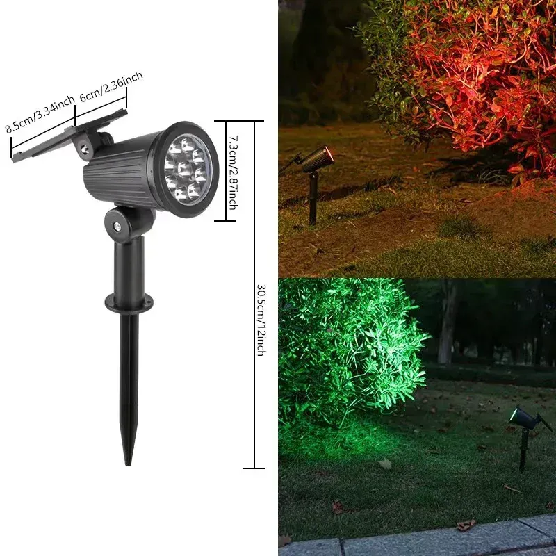 Lumière solaire de paysage à 9 LED, spot mural encastré orientable, étanche IP65, éclairage extérieur pour jardin, cour et allée, lot de 1 à 4 pièces 9