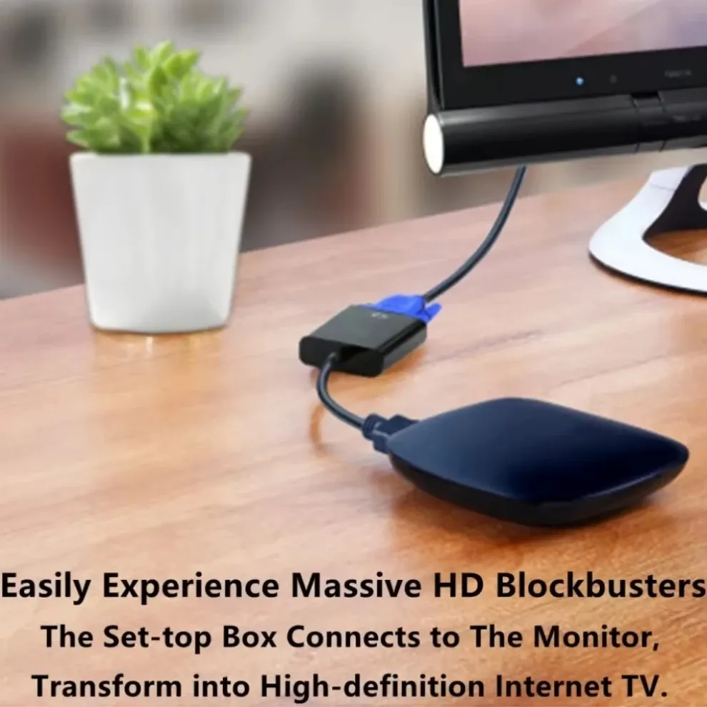 Câble adaptateur HDMI vers VGA 1080p, convertisseur numérique-analogique pour PC portable et projecteur 6