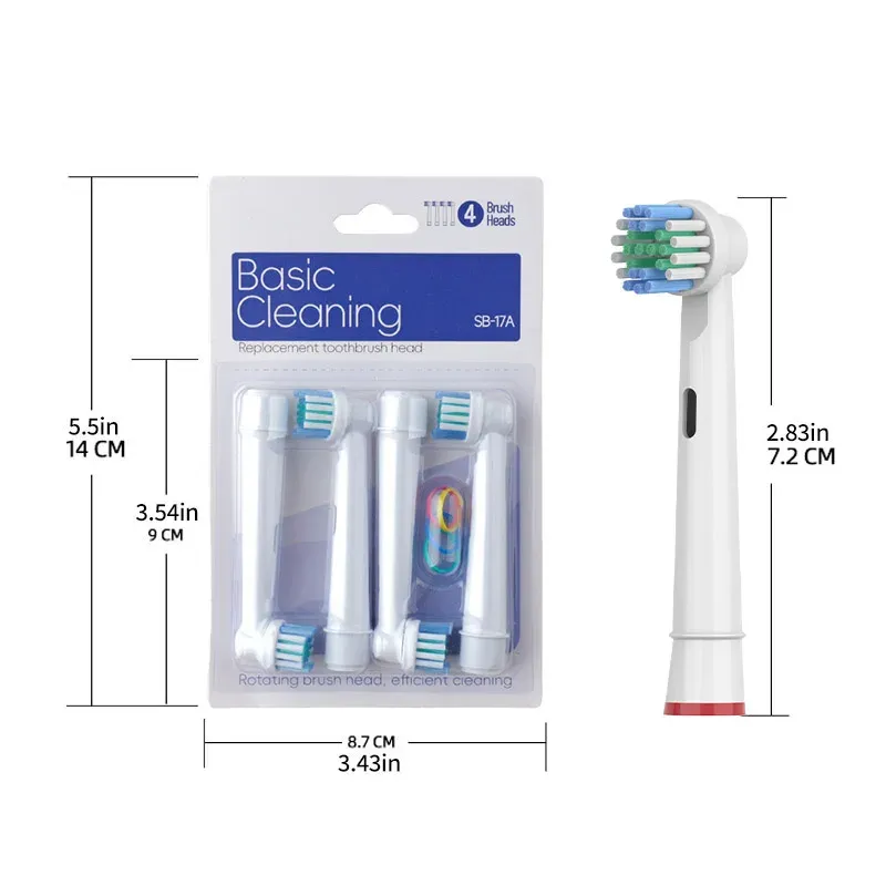 Têtes de brosse de rechange pour brosse à dents électrique, nettoyage en profondeur, compatibles D100, D25, D30, D32, 4739, 3709, 3744 5
