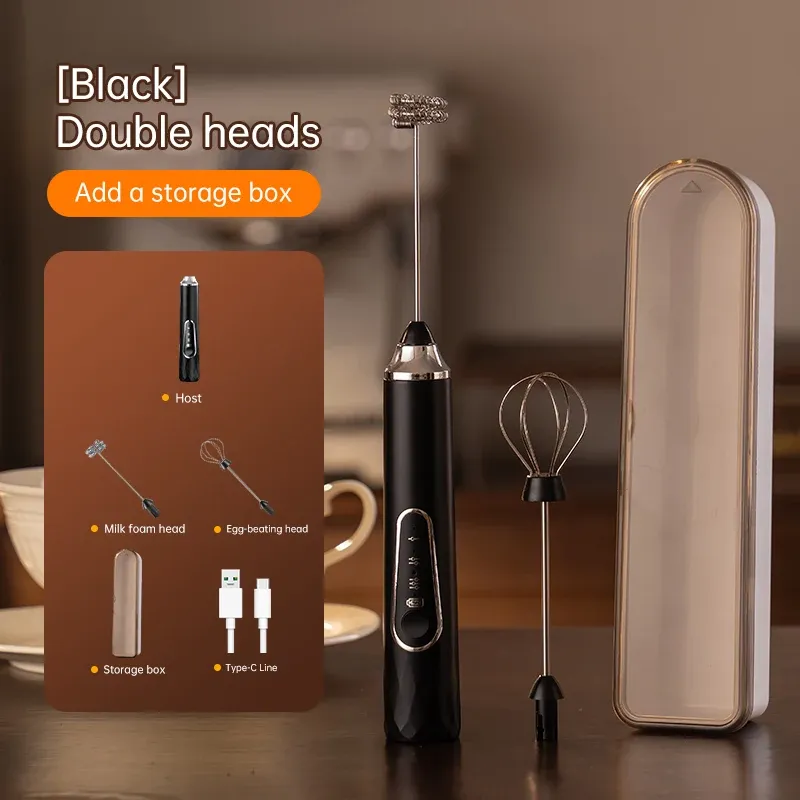 Mousseur à lait électrique portatif rechargeable pour café et latte 9