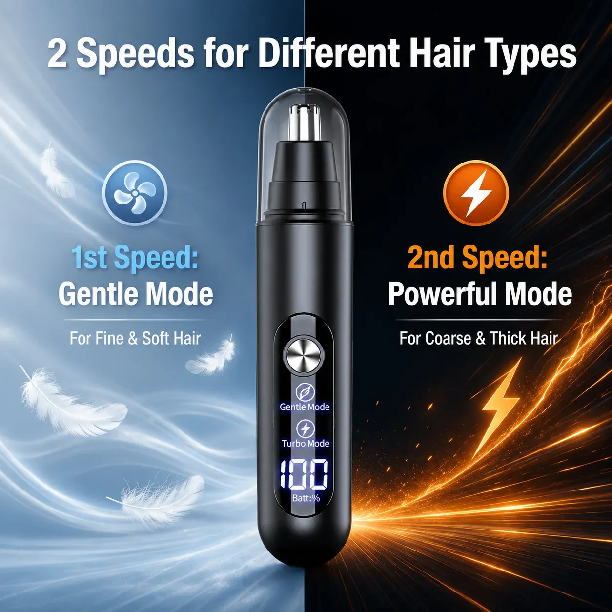 Tondeuse à poils de nez électrique rechargeable, pour nez, sourcils et oreilles 5