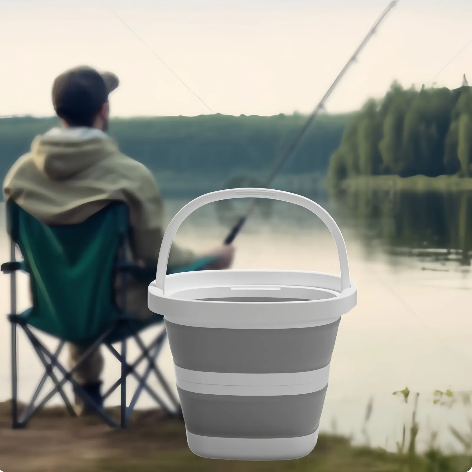 Seau pliable multi-usage en extérieur