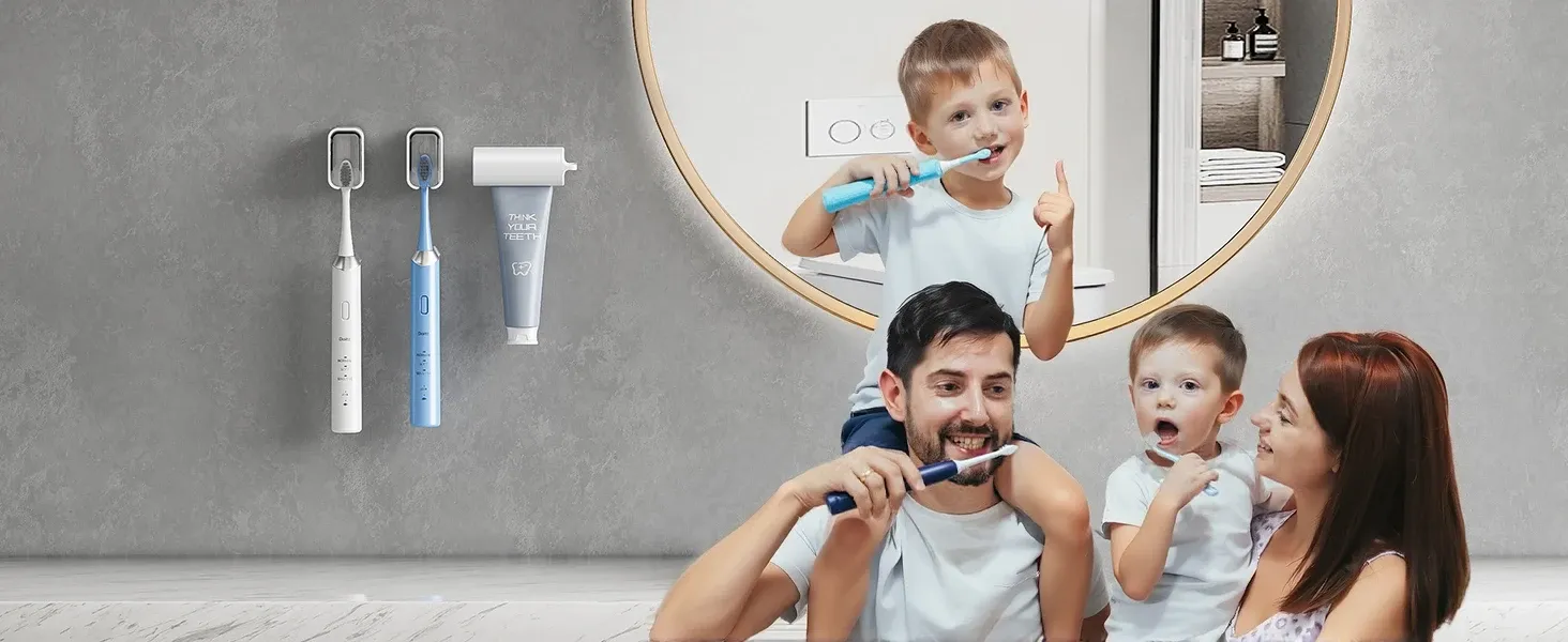 Installation du support mural pour brosses à dents en 4 étapes