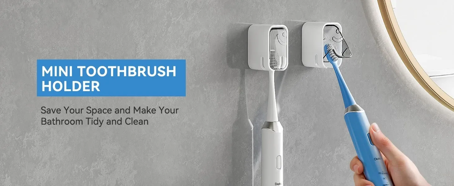Support mural pour brosses à dents disponible en plusieurs coloris