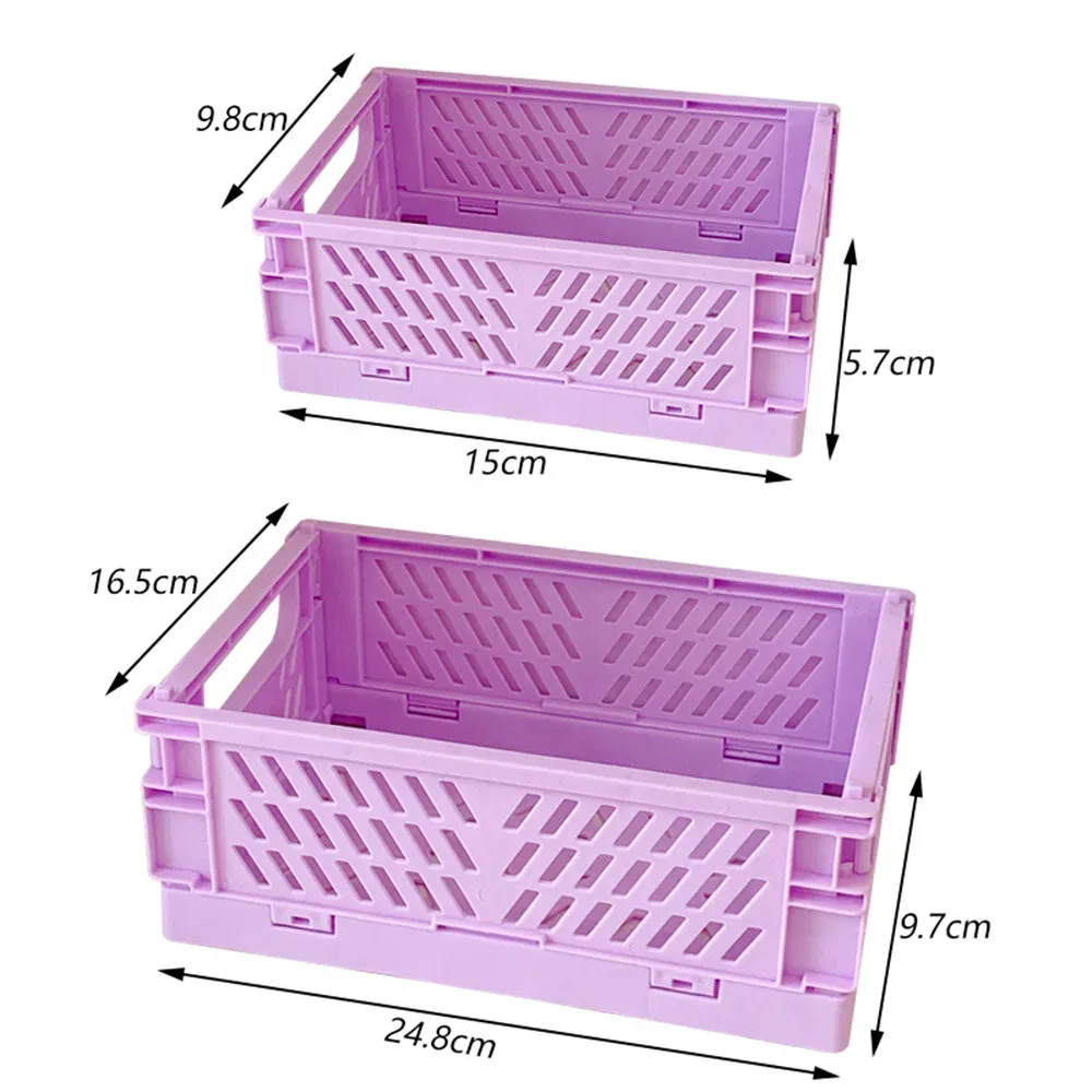 Panier de rangement pliable en plastique, vue d'ensemble